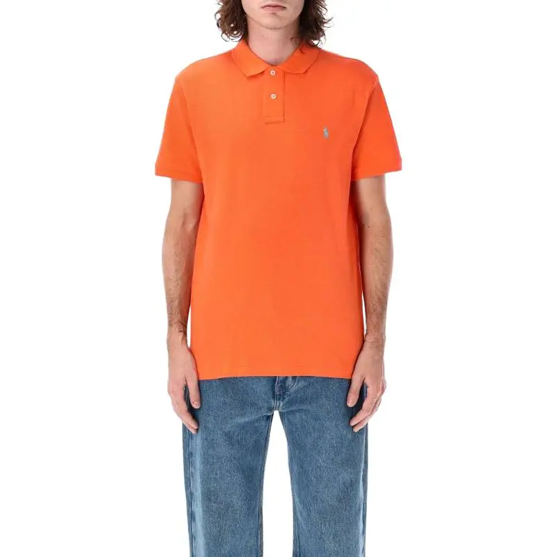 Polo Ralph Lauren Logo Embroidered Straight Hem Polo Shirt-1
