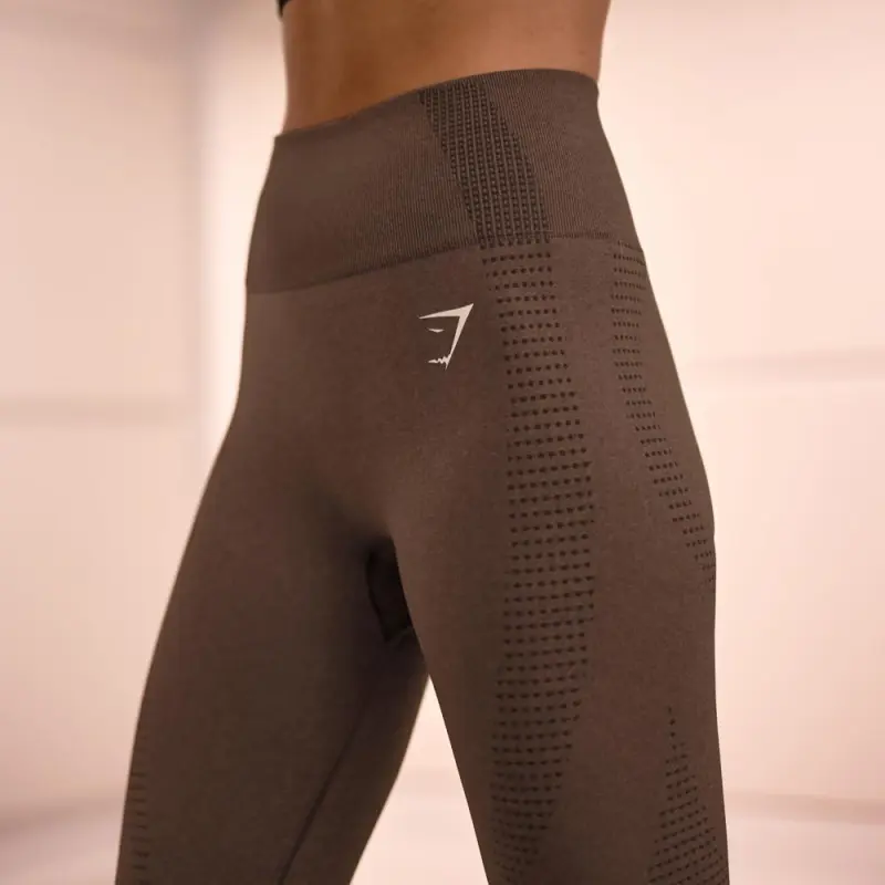 GYMSHARK Sports Pants Women's Espresso Mud Gray Fossil-2