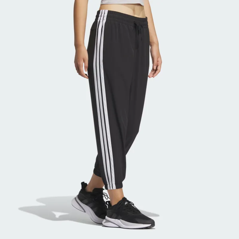 Adidas 3 Stripes Knitted Sweatpants Women's Black/White-2