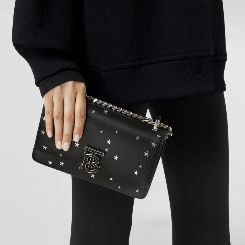 Burberry Calfskin Small Square Bag Shoulder Bag Crossbody Bag Mini Women's Black-7