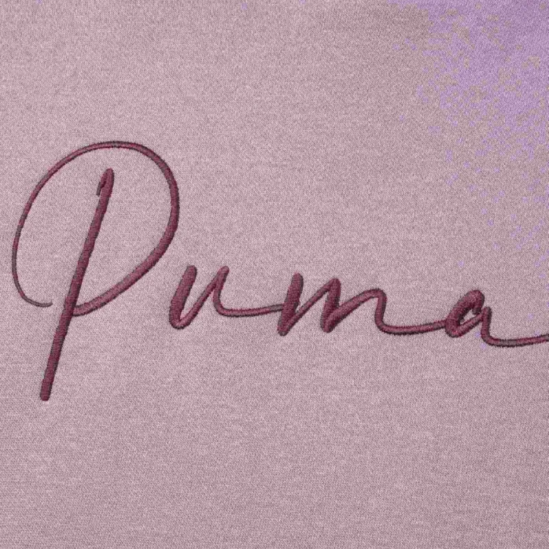 PUMA TONALSCRIPTHOODIE Sweatshirt Women's Light Purple-3