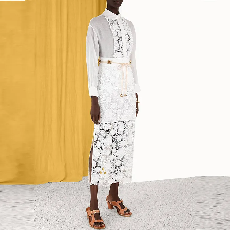 Zimmermann Raie Lace panel Shirt-3