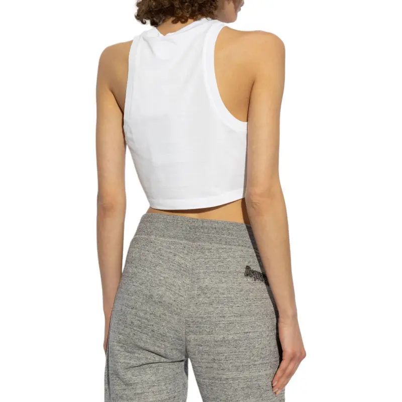 DSQUARED 2 Icon Printed Cropped Tank Top-2