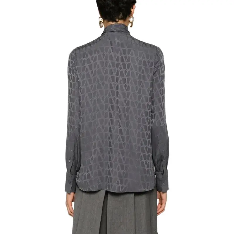 Valentino Toile Iconographe Jacquard Long Sleeved Blouse-3