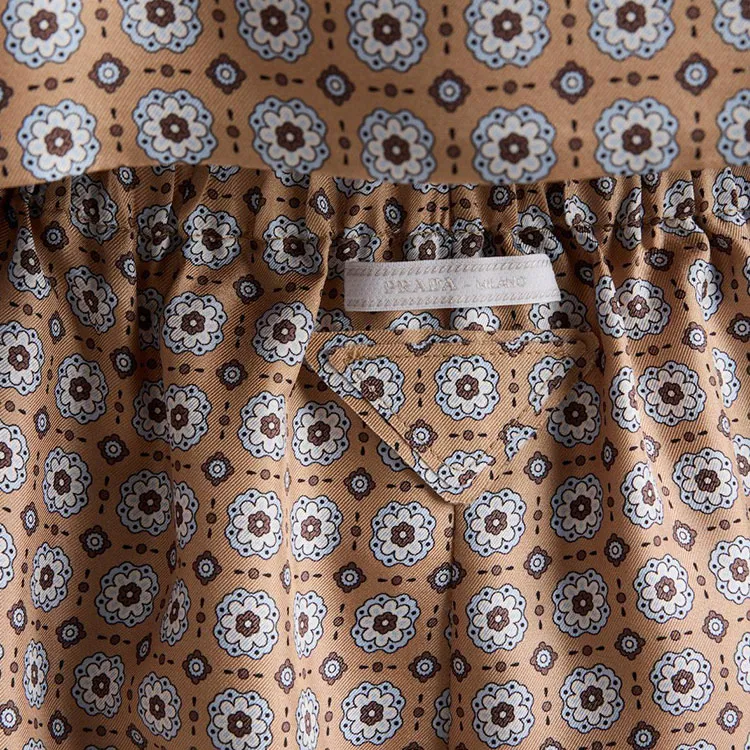 PRADA Geometric-print Mini Shorts-1