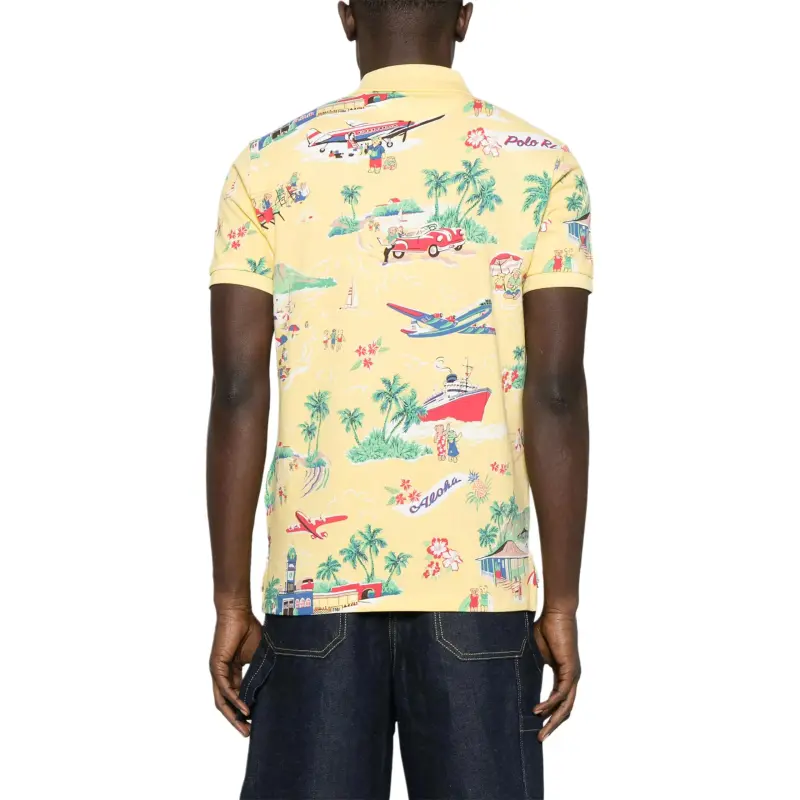 Polo Ralph Lauren Short Sleeved Illustration Printed Polo Shirt-2