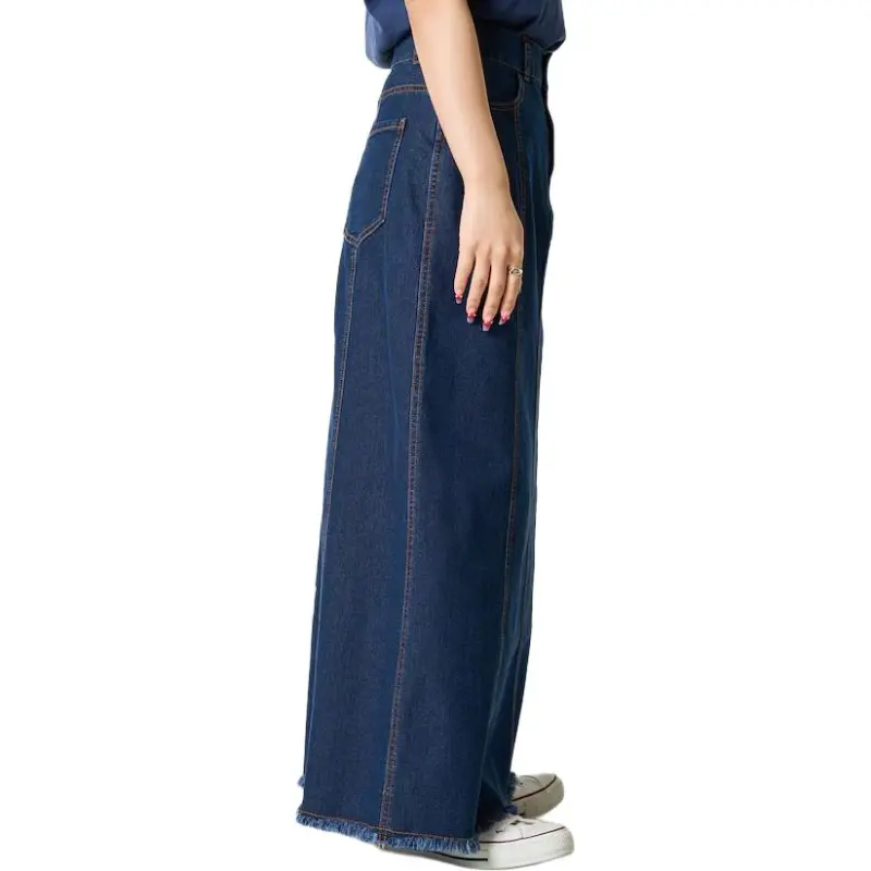 FREAK'S STORE Denim Long Skirt Women's Marine Blue-2