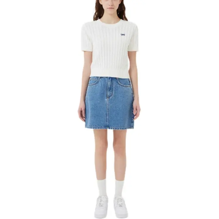 Lee Denim Short Skirts Women's Indigo-4