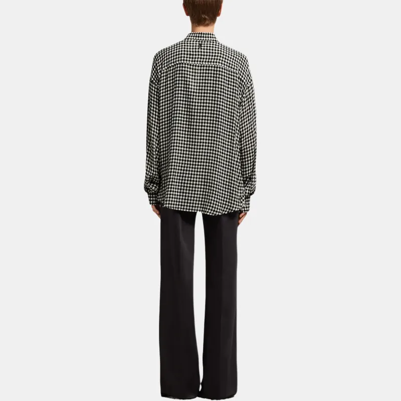 AMIPARIS Vichy Motif Buttoned Shirt-4
