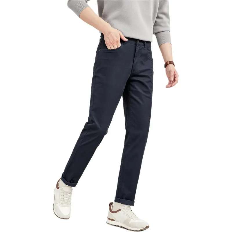SEPTWOLVES Casual Pants Men's Dark Blue-4