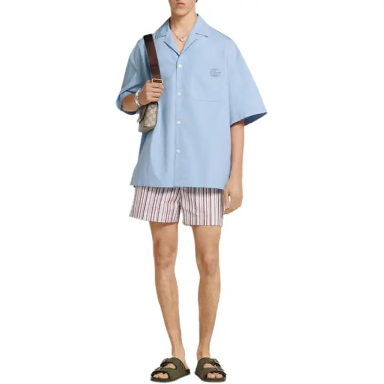 GUCCI Lido FW25 Shirt Men's Light Blue-1