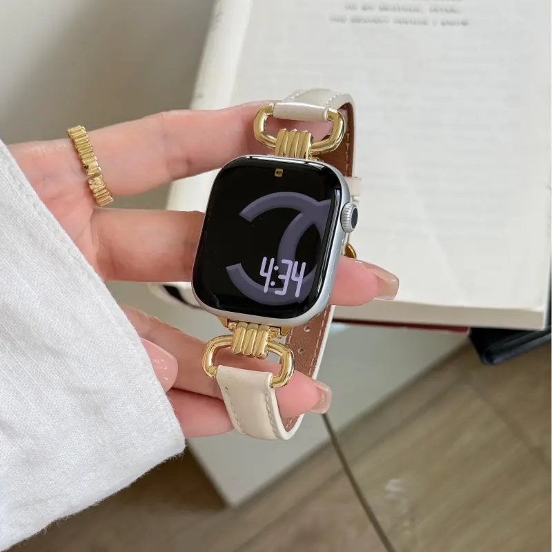 Wei Xin Apple Compatibility Watch Band Cowhide Leather Material-12