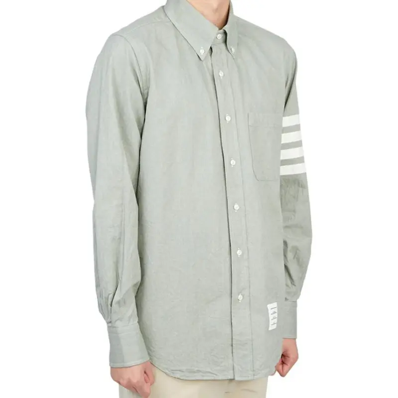 THOM BROWNE Shirts Men Light Green-3
