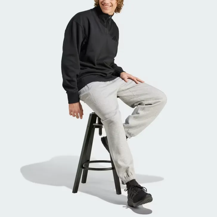Adidas All Szn Fleece Quarter Zip Crew Sweatshirt-2