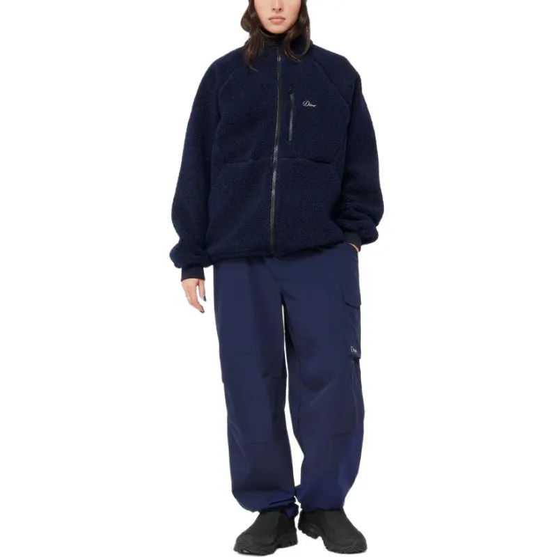 Dime MTL FW24 Velvet feel Coat Unisex Marine Blue-1