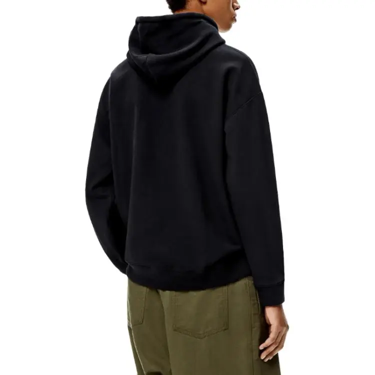 LOEWE Anagram Leather Patch Hoodie-2
