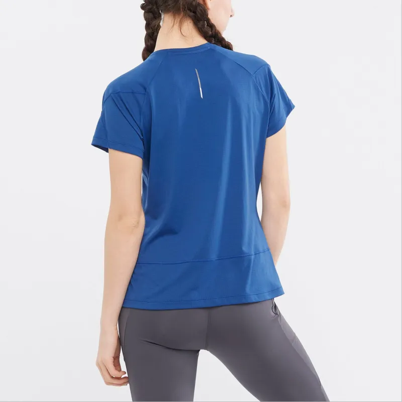 SALOMON CROSS RUN T-Shirt Women's Marine Blue-1