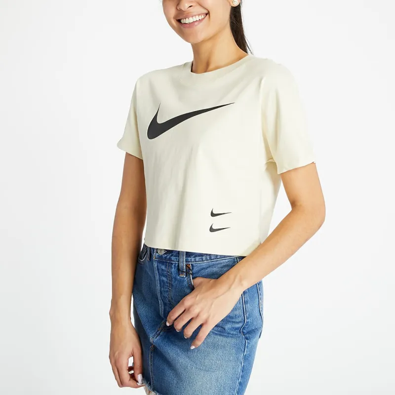 Nike Crop Tops Women's Beige-3