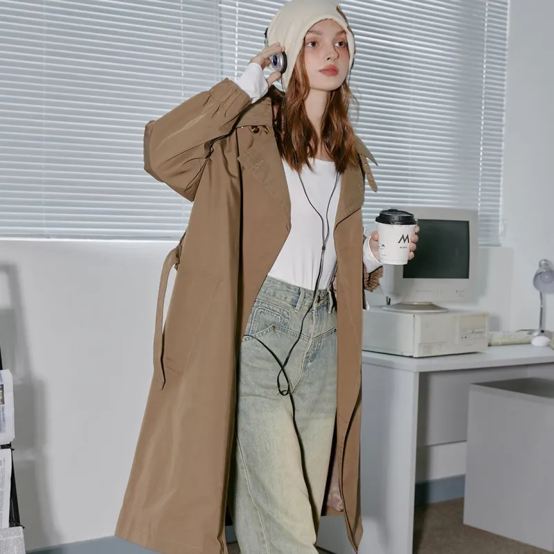 Coolhut Trench Coat Women's Army Green-0