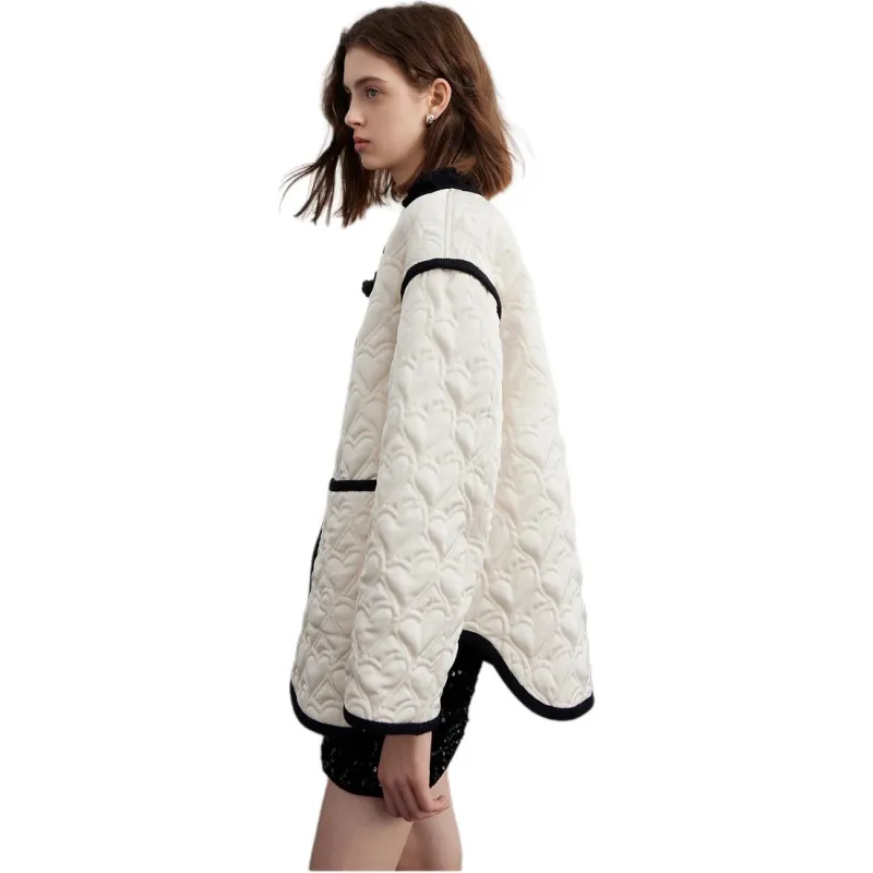 3COLOUR Puffer Jacket Women's Ecru-1