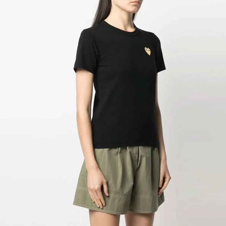 CDG Play T Shirts Women's Black-2