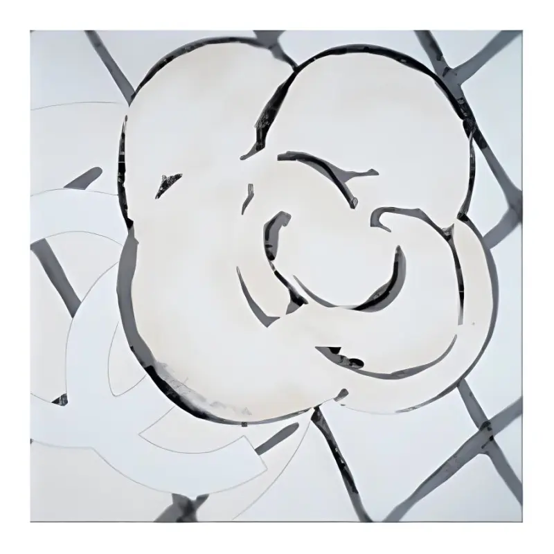 CHANEL Silk Scarves Women's White-1
