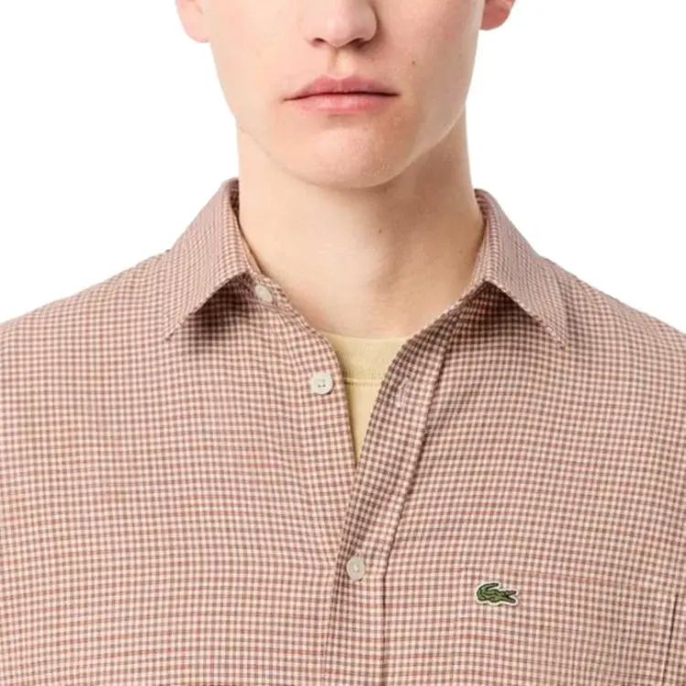 LACOSTE Shirt Men's Light Brown-4