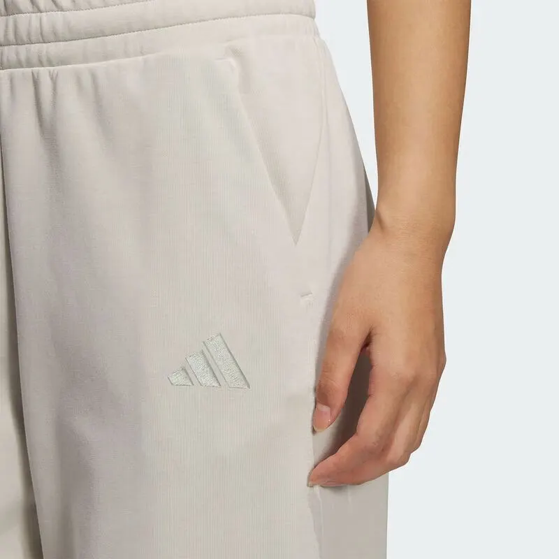 Adidas Knitted Sports Pants Women's Beige-4