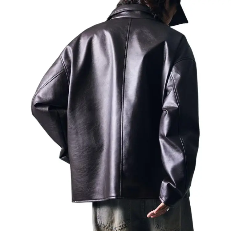 FREAK'S STORE Leather Jacket Men's Brown-1