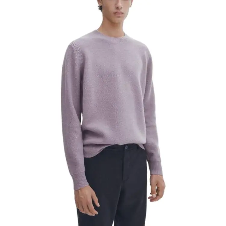 Massimo Dutti Cashmere Sweaters Men Light Purple-3