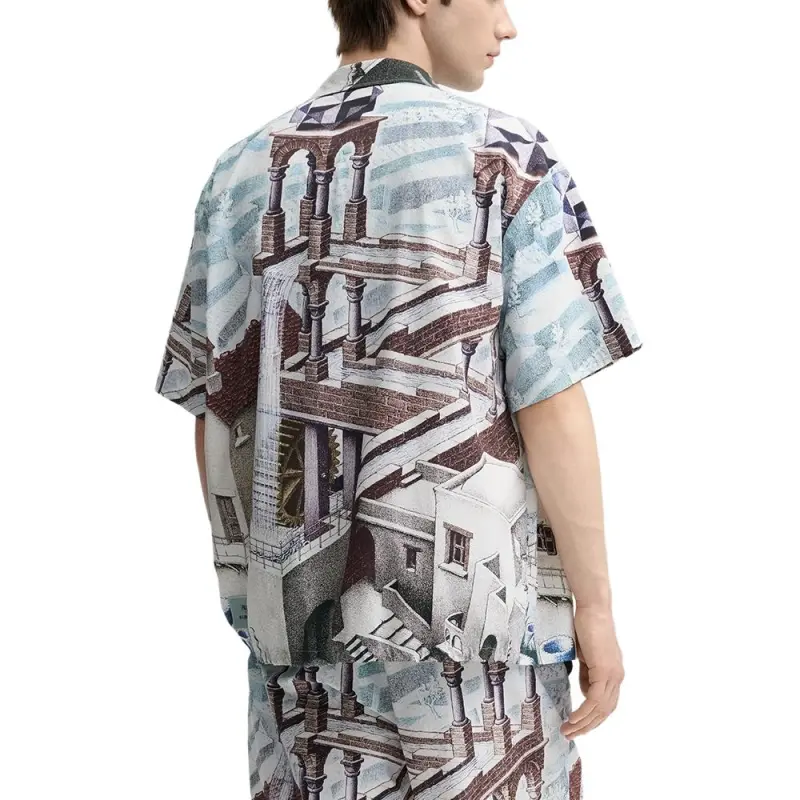 FILA x M.C.ESCHER Shirt Men's All Over Print-4