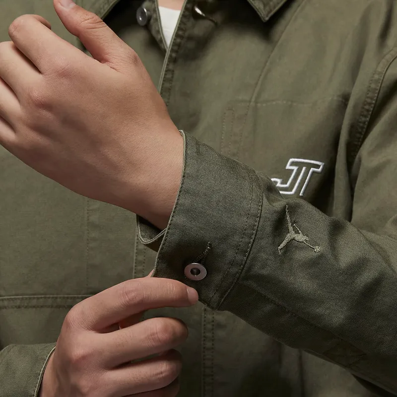 Jordan Tatum CHICAGO Jackets Coats Men's Medium Olive Green-5