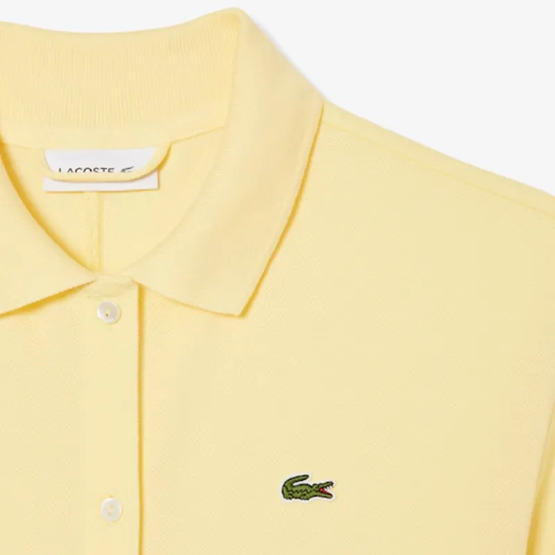 LACOSTE Short Sleeved Dress Women's Yellow-1
