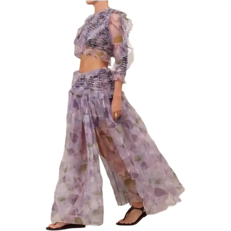 Zimmermann SS25 Crop Tops Women's Lilac-3