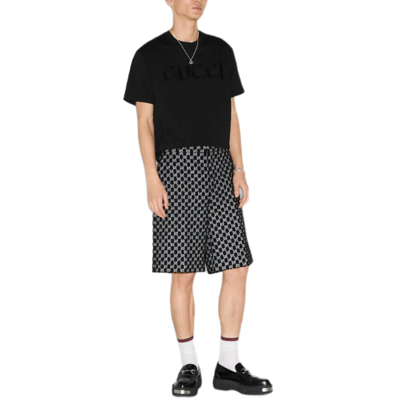 GUCCI Embroidered Jersey T Shirt-2