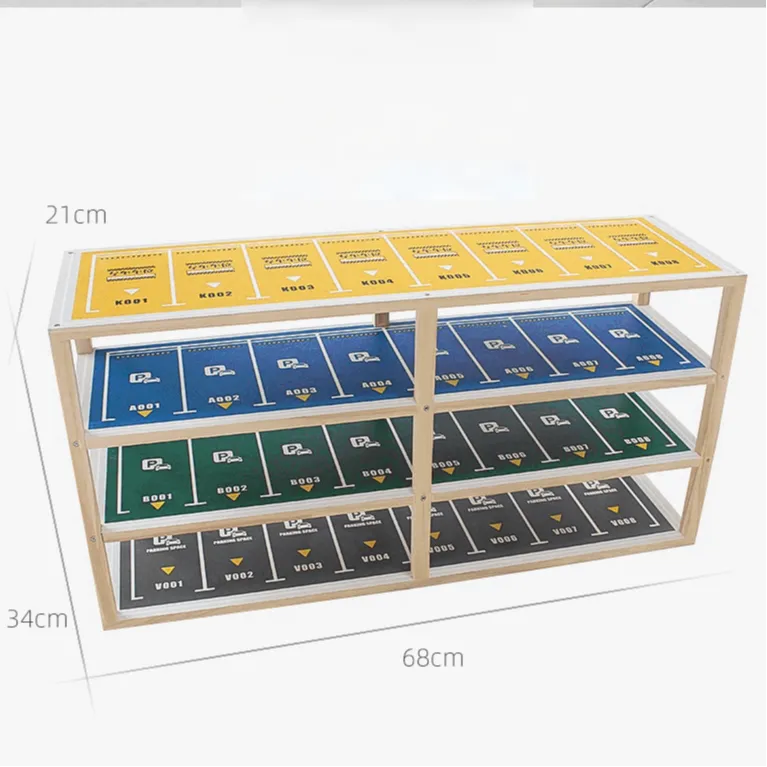 Kavi Toy Car Storage Parking Lot Garage Scenario Toy Small Car Display Cabinet Model Accessories-3