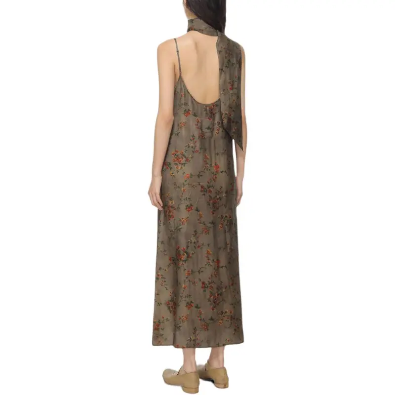 UMA WANG Floral Printed Sleeveless Midi Dress-2