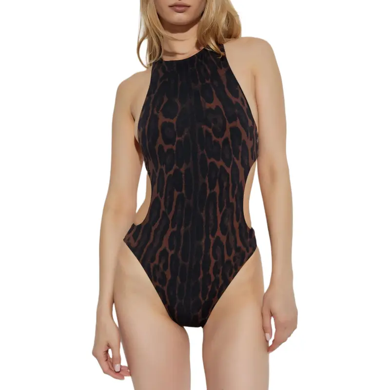 TF SS25 One piece Swimsuit Unisex Brown-1