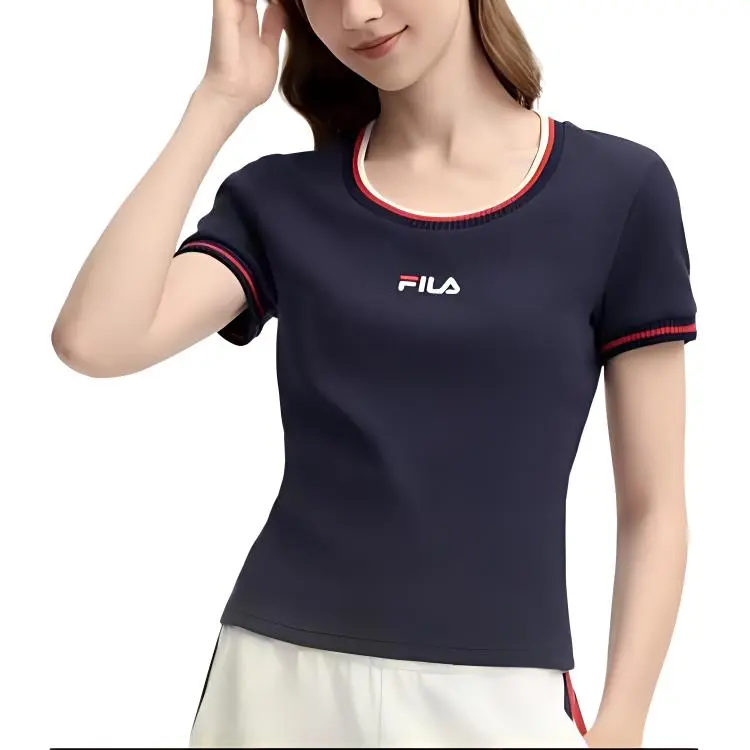FILA T Shirts Women's Secret Mirror Blue-2
