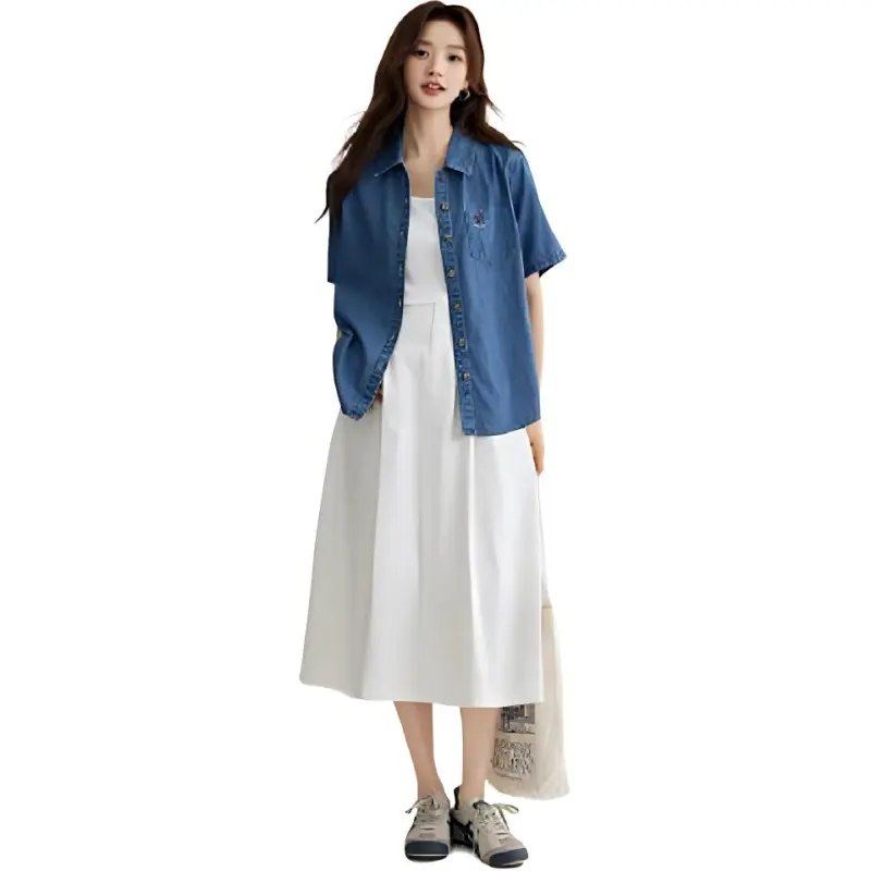 Inman Shirts Women's Denim Blue-3