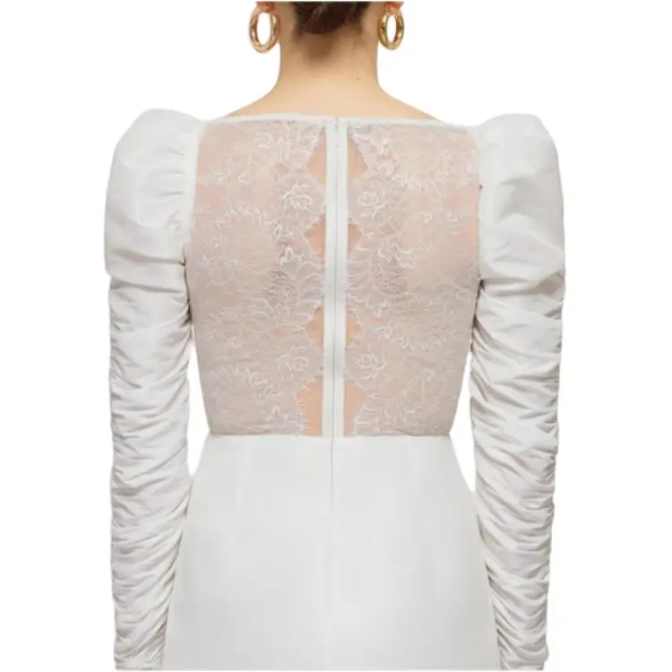 Self portrait SS22 Long Sleeved Dresses Women's White-3