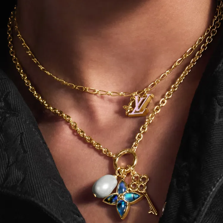 LOUIS VUITTON Lv Layer Color Necklace-2