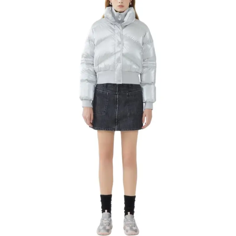 GUESS Down Jacket Women's Silver-3
