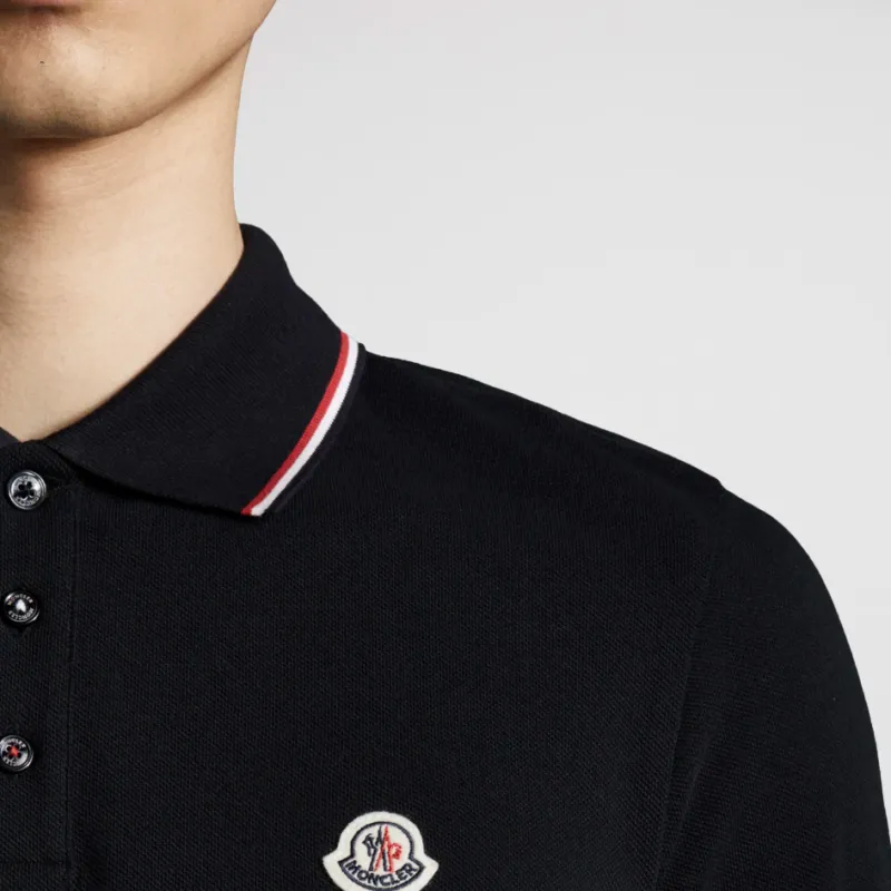 Moncler SS24 Polo Shirt Men's Black-4