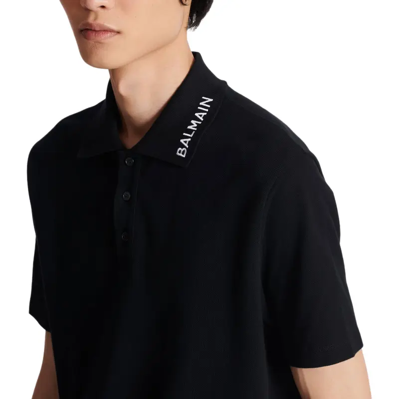 BALMAIN Embroidered Polo Shirt-6