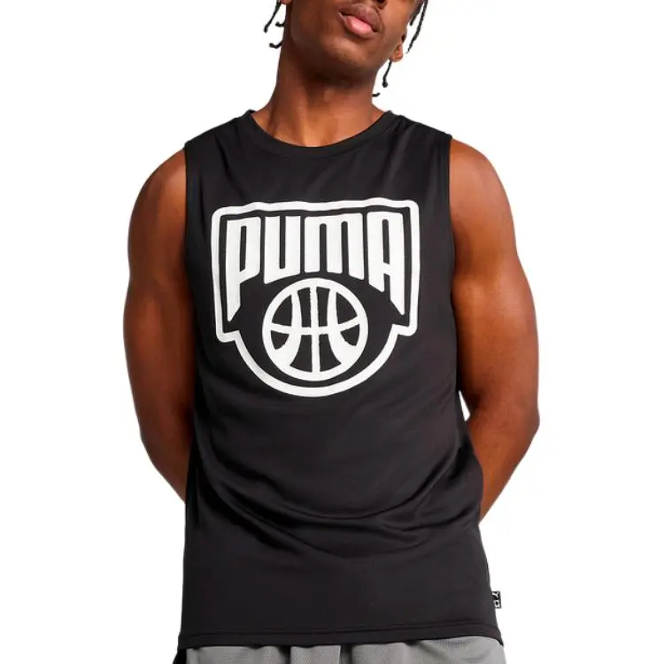 PUMA Tank Tops Men Black-3