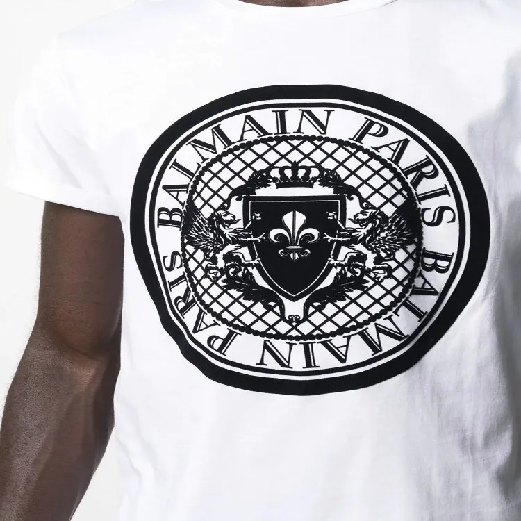 BALMAIN T Shirts Men White-5