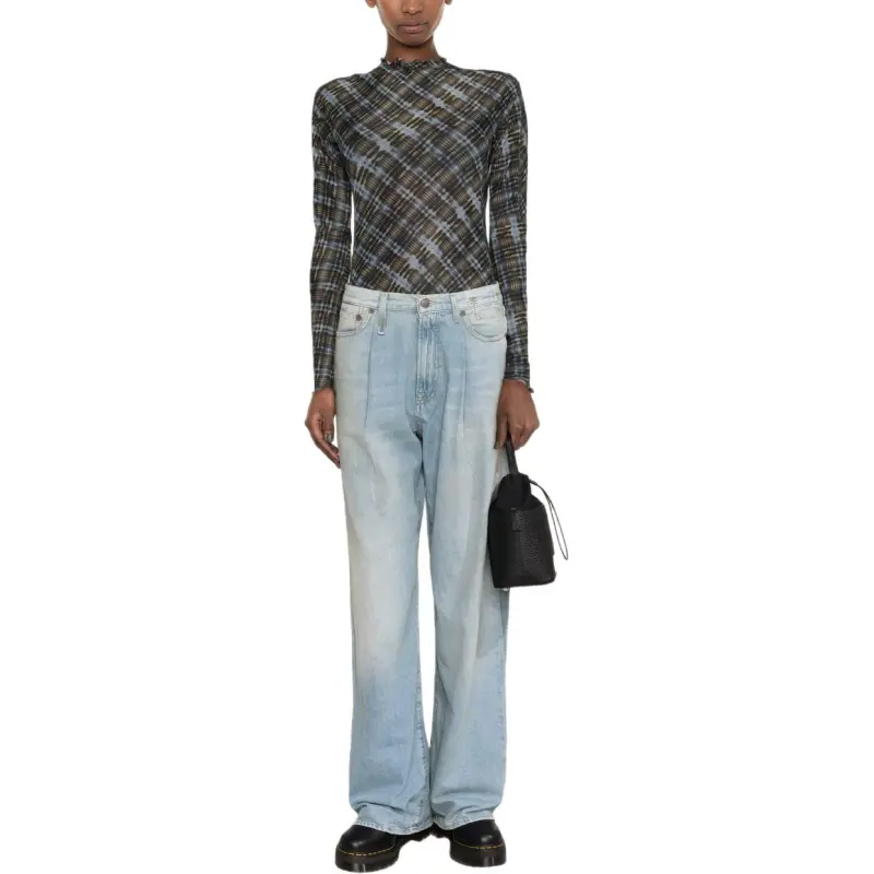 R13 Damon Wide Leg Jeans-1