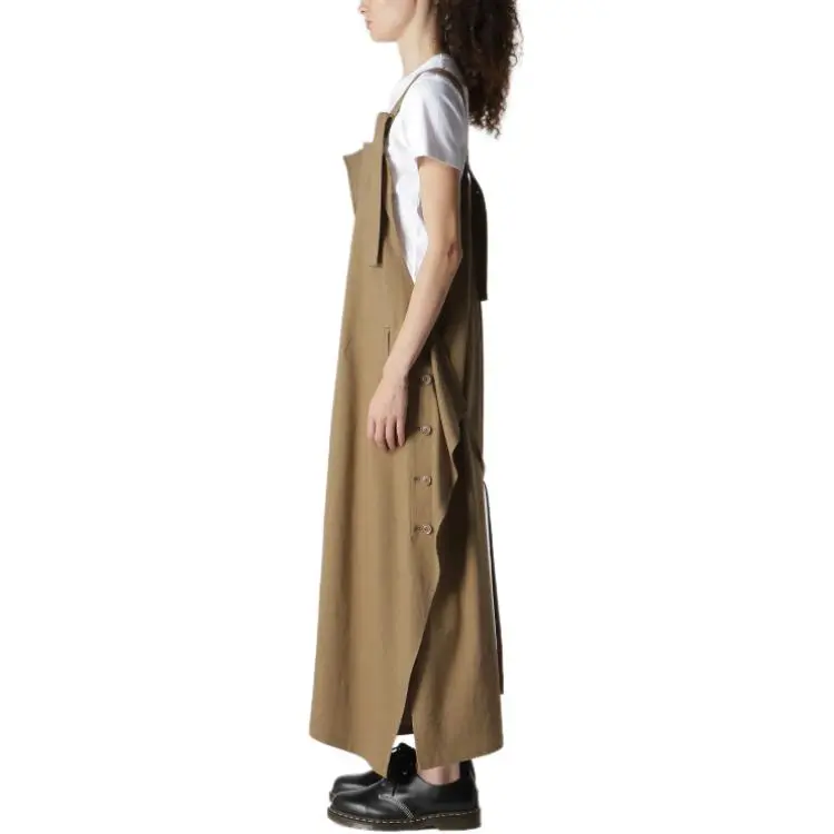 Yohji Yamamoto Y's FW24 Sleeveless Dress Women's Light Umber-5