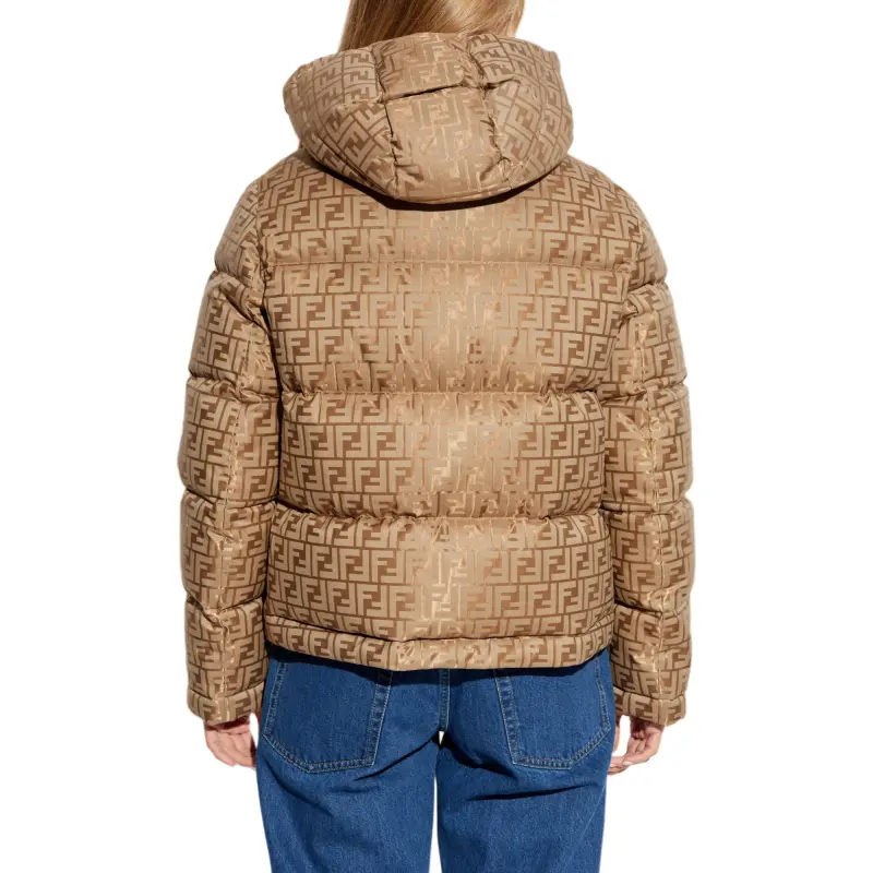 FENDI Logo Detailed Padded Jacket-4